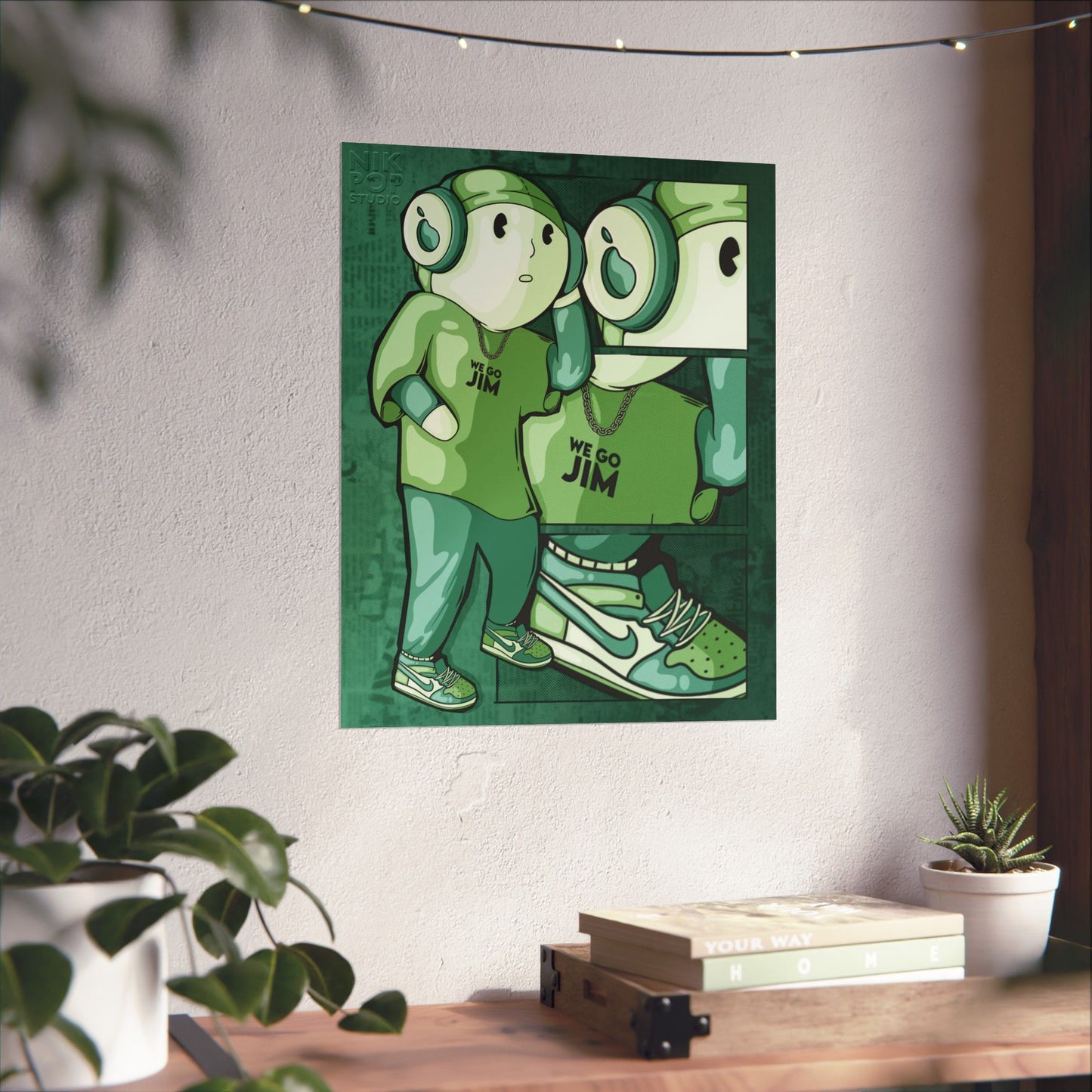 Smiski - We go Jim - Stylish Hip-Hop Matte Vertical Posters, Urban Art, Wall Decor, Modern Home, Youth Room, Gift for Music Lovers