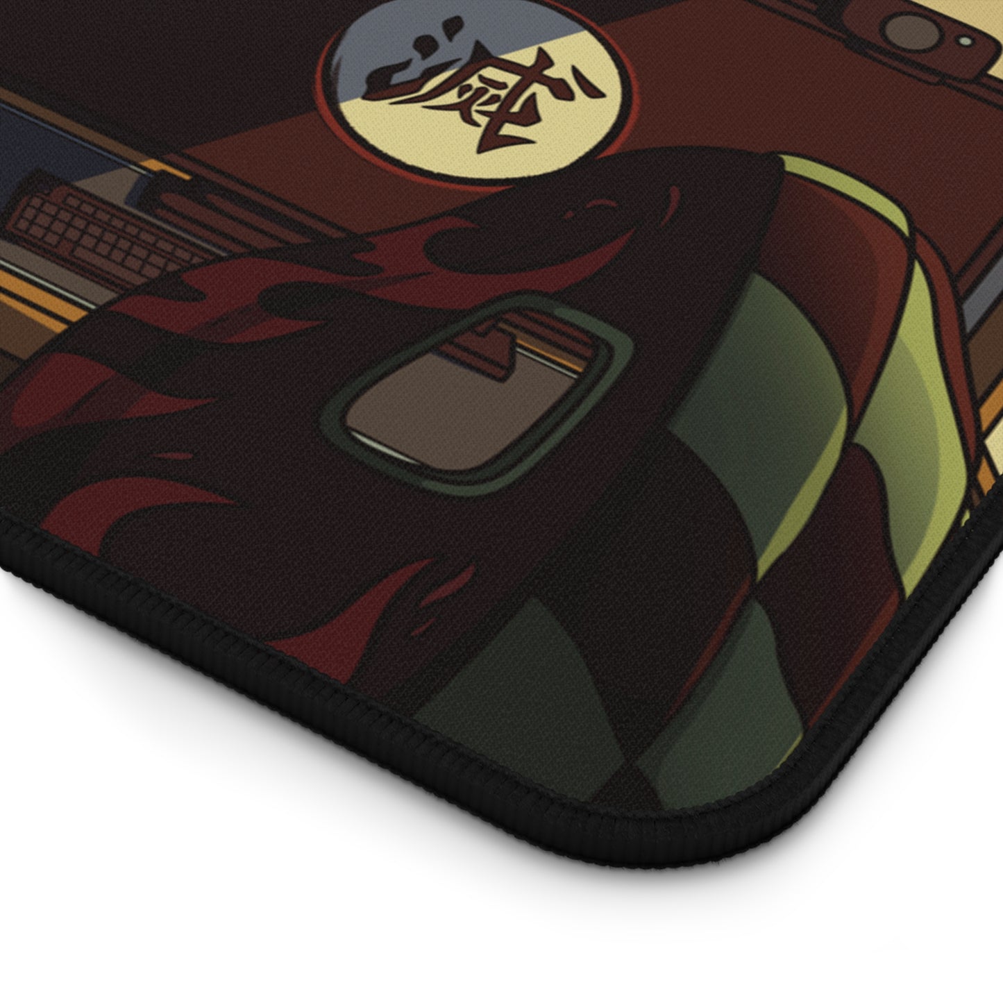 Illustrated Demon Slayer Desk Mat, Gaming Decor, Home Office Accessory, Unique Gift for Creatives, Anime-Inspired Desk Pad - Fan Art