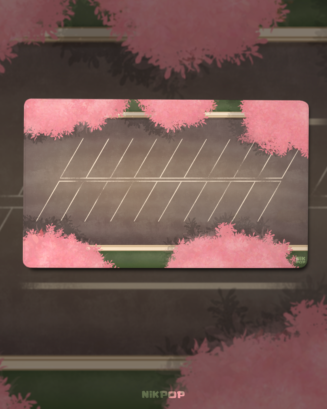 Cherry Blossom Car Parking Lot Play Mat