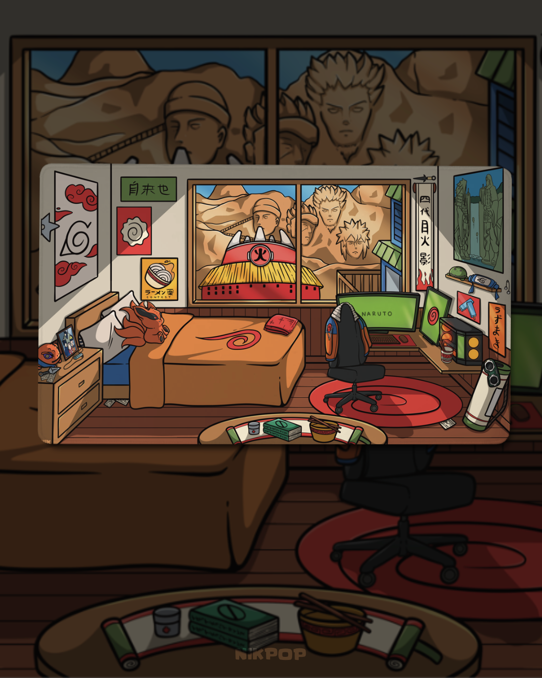 Anime Boy Room TCG Play Mat (Pre-Order)