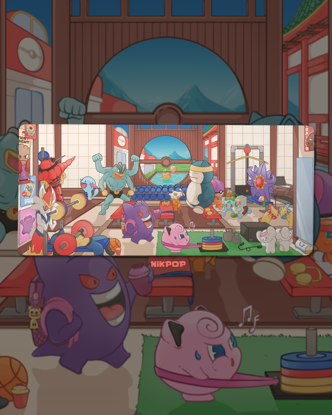 We Go Poke Gym XXL Desk Mat
