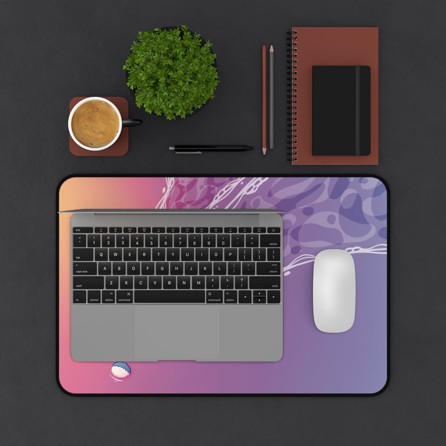 Cozy K-pop Demon Hunter Derpy Artistic Desk Mat, Gaming Decor, Home Office Accessory, Unique Gift for Creatives, Anime-Inspired Desk Pad - Fan Art