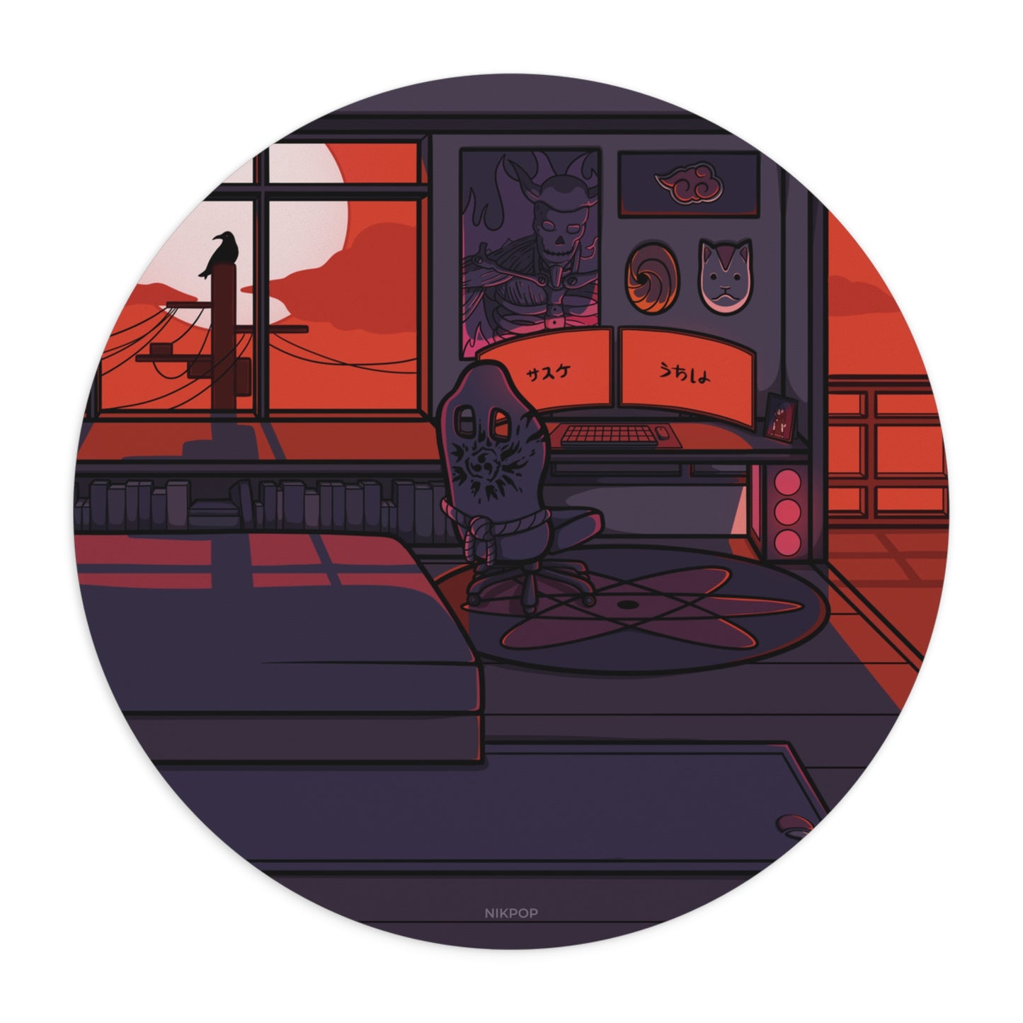 Nostalgic Anime Sasuke Mouse pad - Gaming, Home Office Decor, Workstation Accessory, Gifts for Students, Cozy Vibes, Anime Merch, Naruto merch - Fan Art