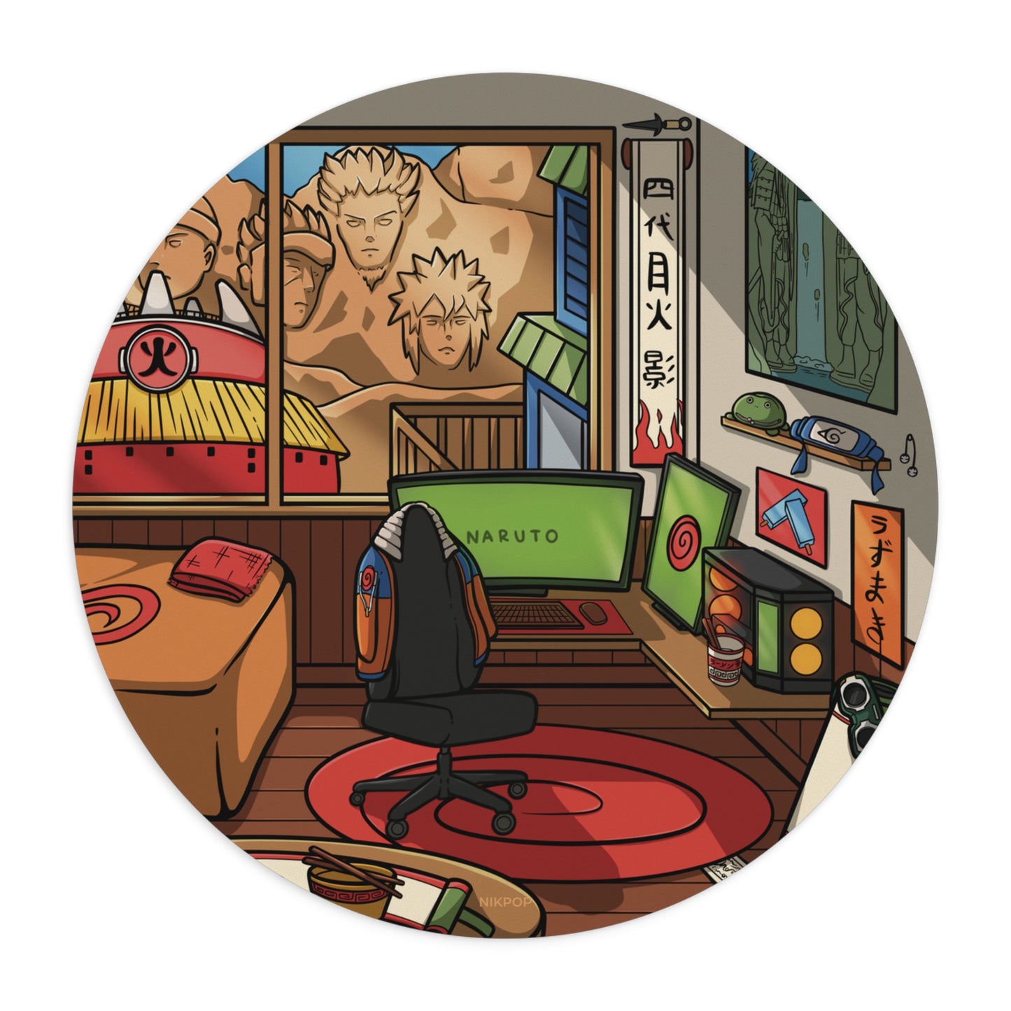 Nostalgic Anime Naruto Desk Mat - Gaming, Home Office Decor, Workstation Accessory, Gifts for Students, Cozy Vibes, Anime Merch, Naruto merch - Fan Art