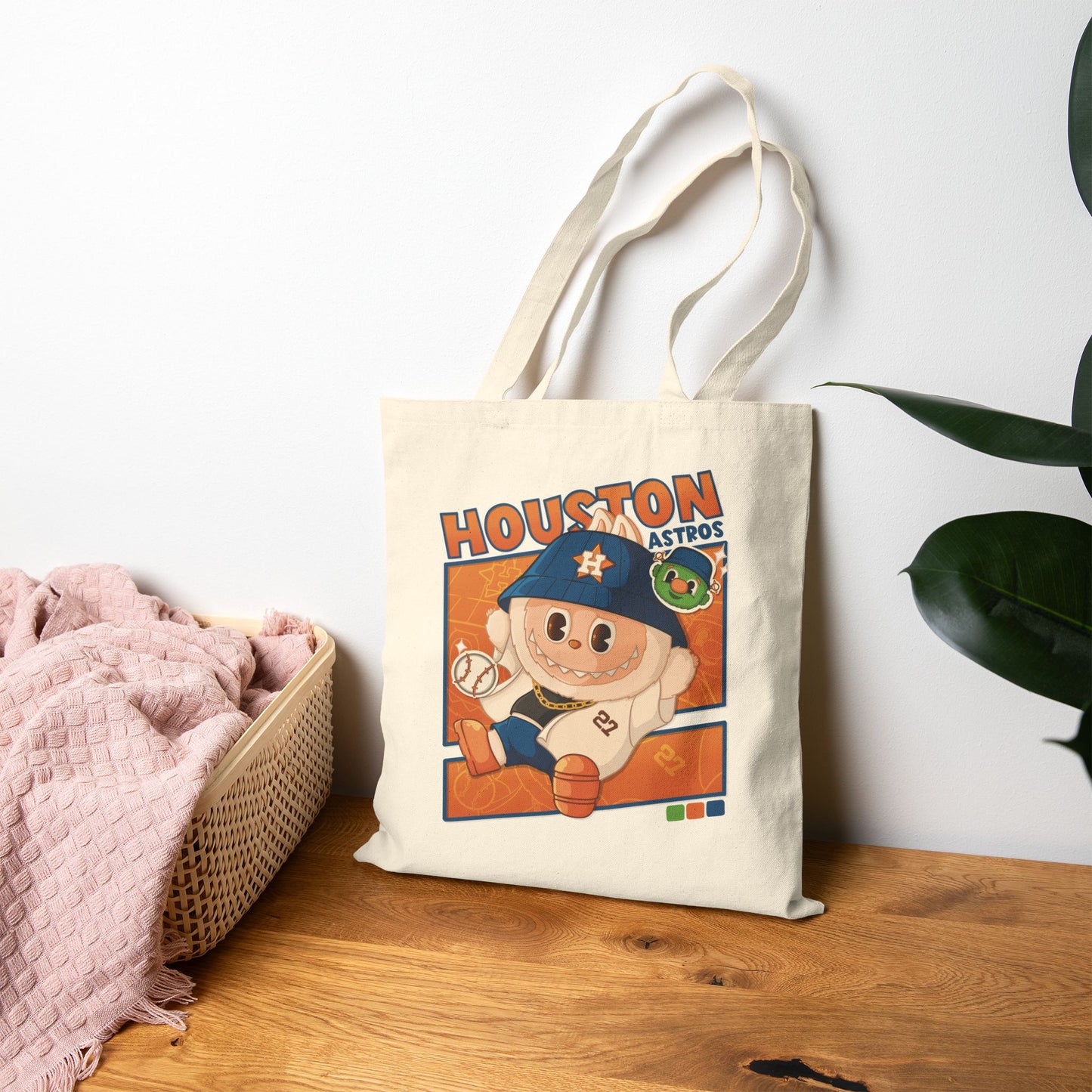 Houston Astros Cotton Canvas Tote Bag | Cute Sports Tote, Eco-Friendly Shopping Bag, Baseball Fan Gift, Beach Bag