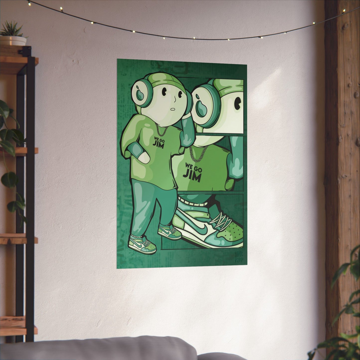 Smiski - We go Jim - Stylish Hip-Hop Matte Vertical Posters, Urban Art, Wall Decor, Modern Home, Youth Room, Gift for Music Lovers