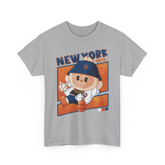 New York Mets Vintage Unisex Heavy Cotton Tee, Sports Fan Shirt, Retro Baseball Apparel, Gift for Sports Lovers, Everyday Wear