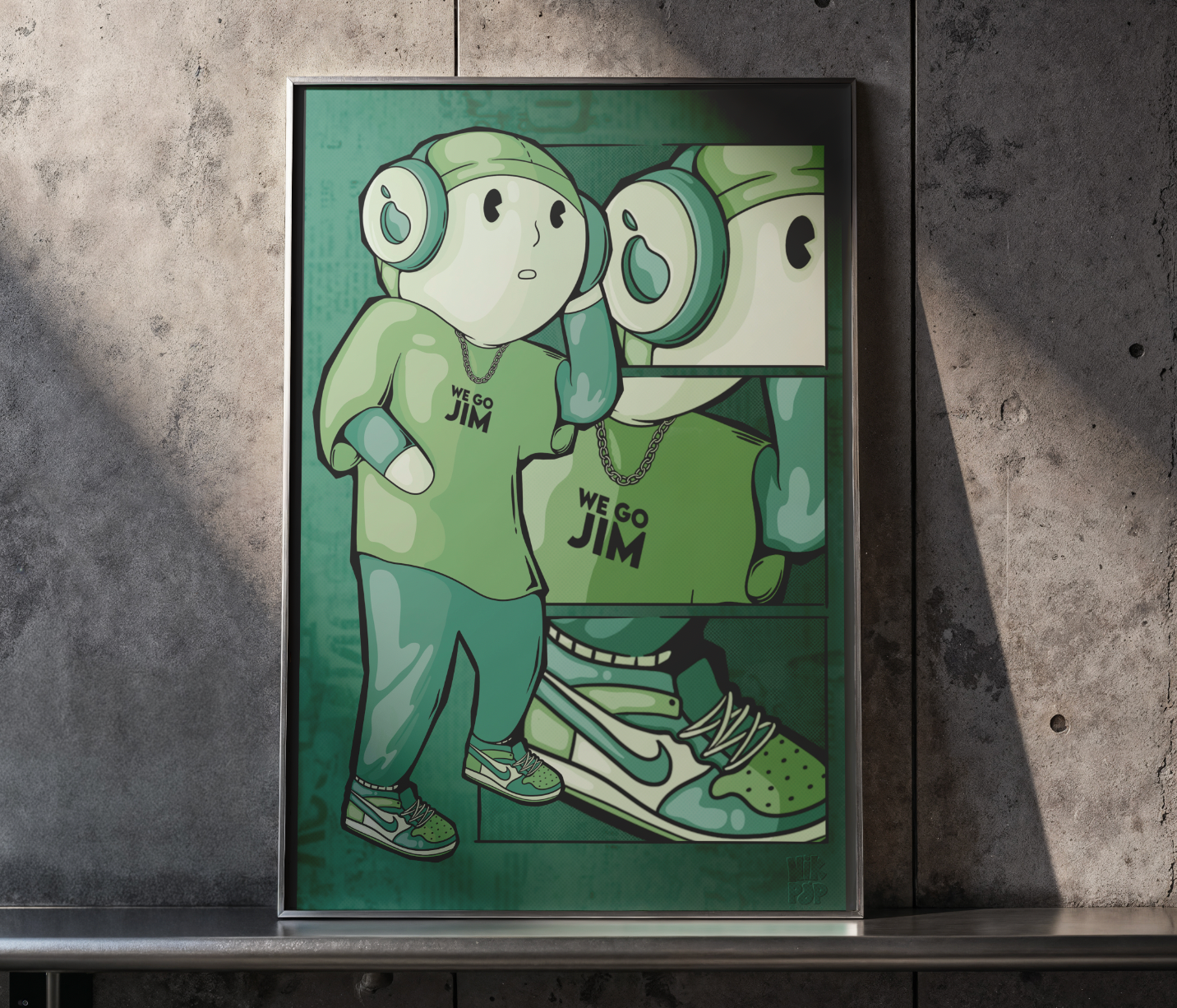 Smiski - We go Jim - Stylish Hip-Hop Matte Vertical Posters, Urban Art, Wall Decor, Modern Home, Youth Room, Gift for Music Lovers