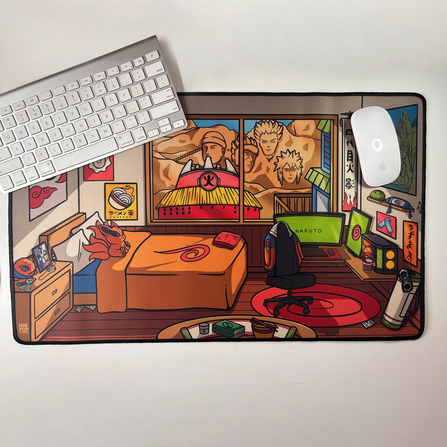 Nostalgic Anime Naruto Desk Mat - Gaming, Home Office Decor, Workstation Accessory, Gifts for Students, Cozy Vibes, Anime Merch, Naruto merch