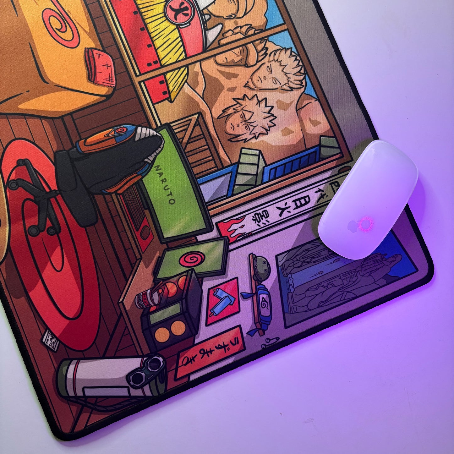 Nostalgic Anime Naruto Desk Mat - Gaming, Home Office Decor, Workstation Accessory, Gifts for Students, Cozy Vibes, Anime Merch, Naruto merch