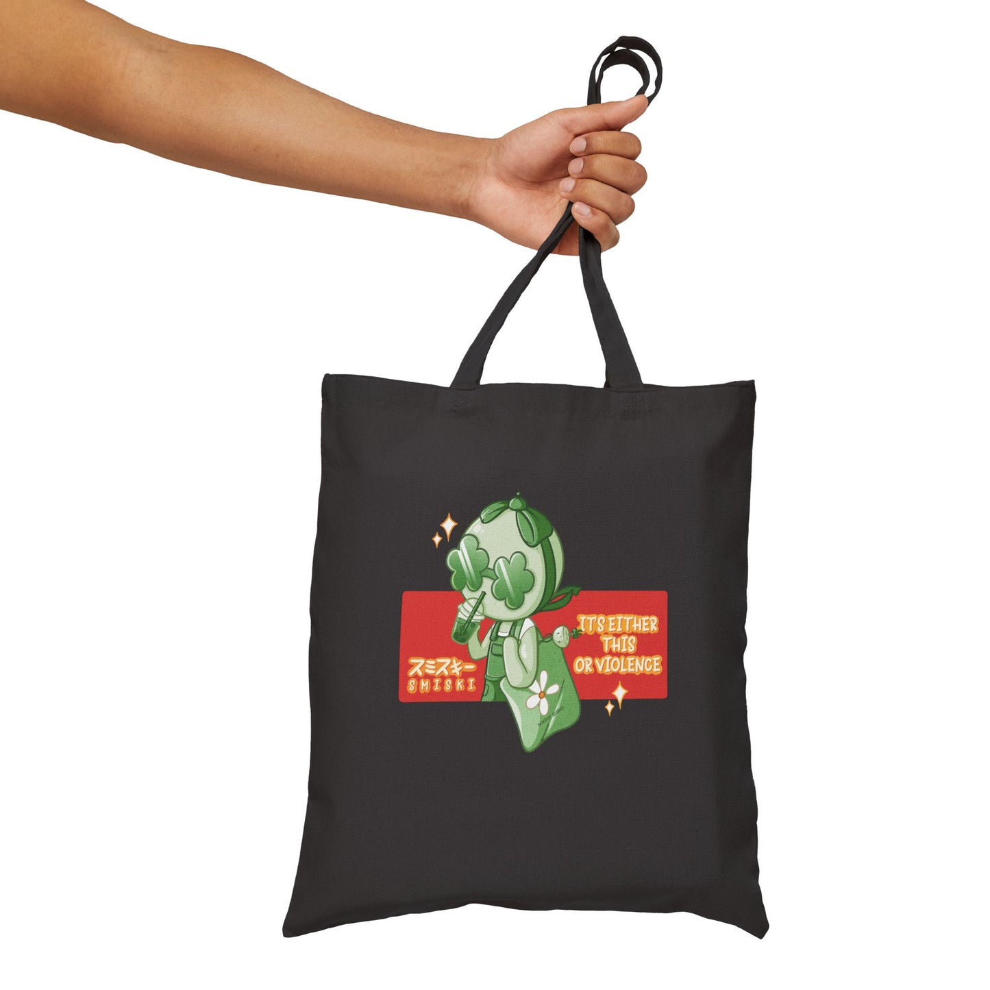 Cozy Smiski Cotton Canvas Tote Bag - Perfect for Nature Lovers, Eco-Friendly Shopping, Everyday Use, Gift for Friends - Fan Art