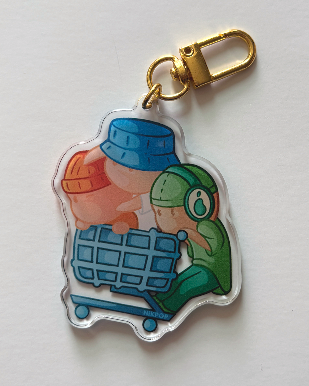 KOMAME Trio Keychain - Crystal Clear Acrylic
