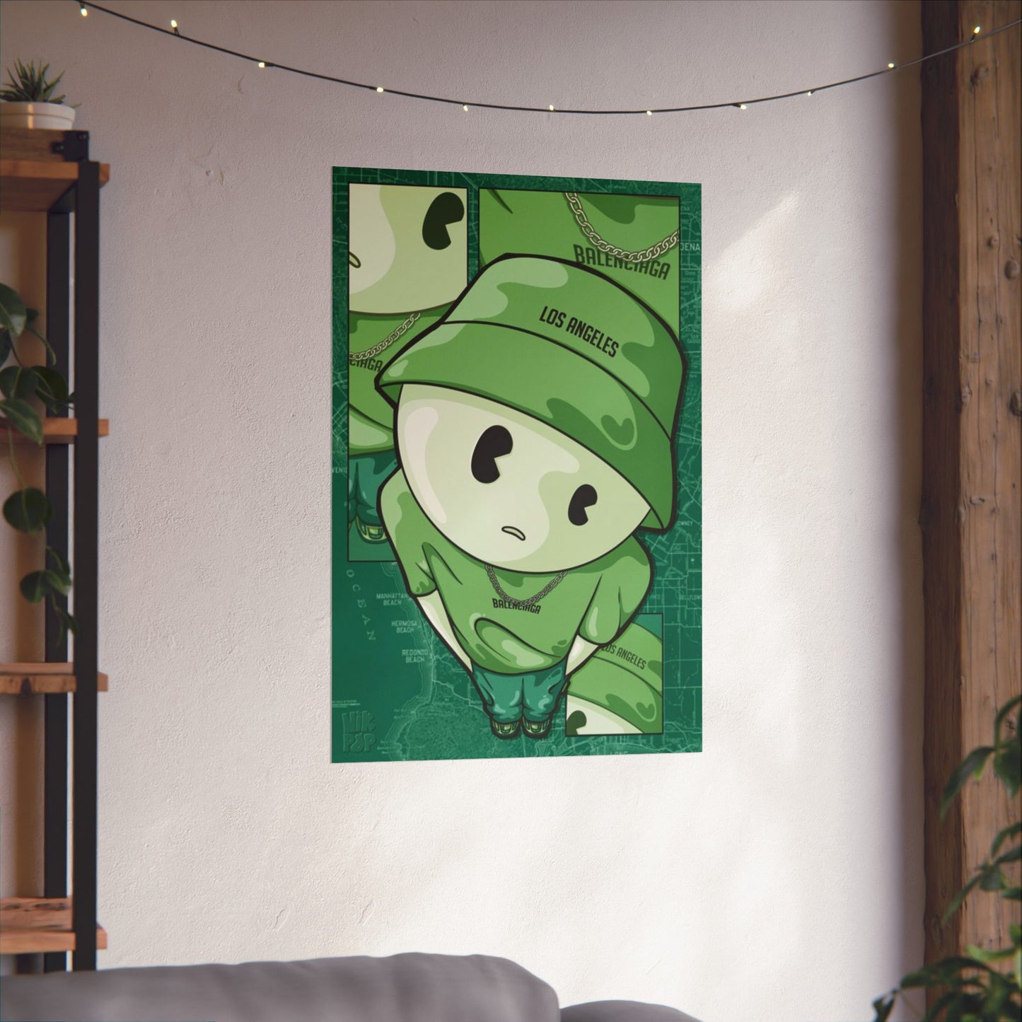 Smiski LA Cool Urban Matte Vertical Posters, Aesthetic Wall Art, Streetwear Decor, Trendy Room Decor, Los Angeles Vibes, Gift for Teens