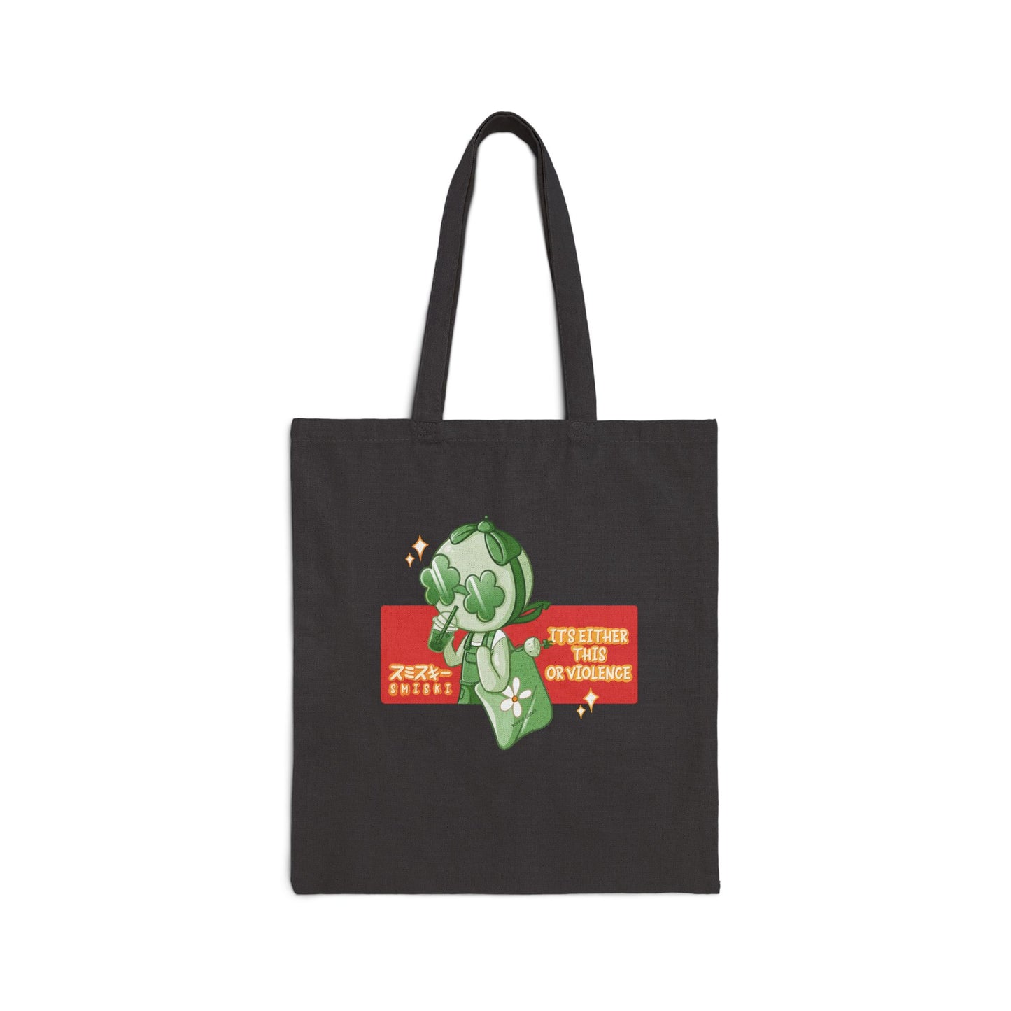 Cozy Smiski Cotton Canvas Tote Bag - Perfect for Nature Lovers, Eco-Friendly Shopping, Everyday Use, Gift for Friends - Fan Art