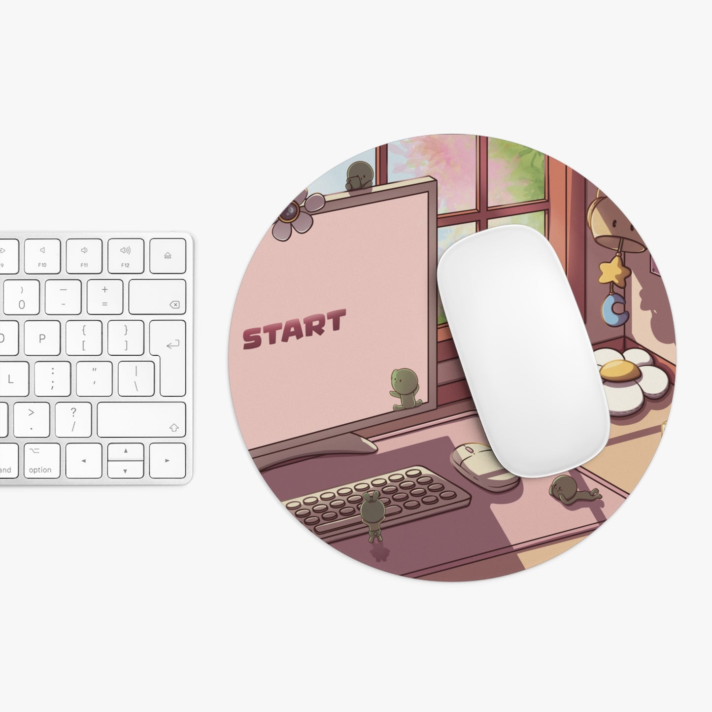 Cozy Smiski Desk Mat – Aesthetic Workspace Decor, Ideal for Gamers, Students & Home Offices, Perfect Gift for Birthdays- Fan art