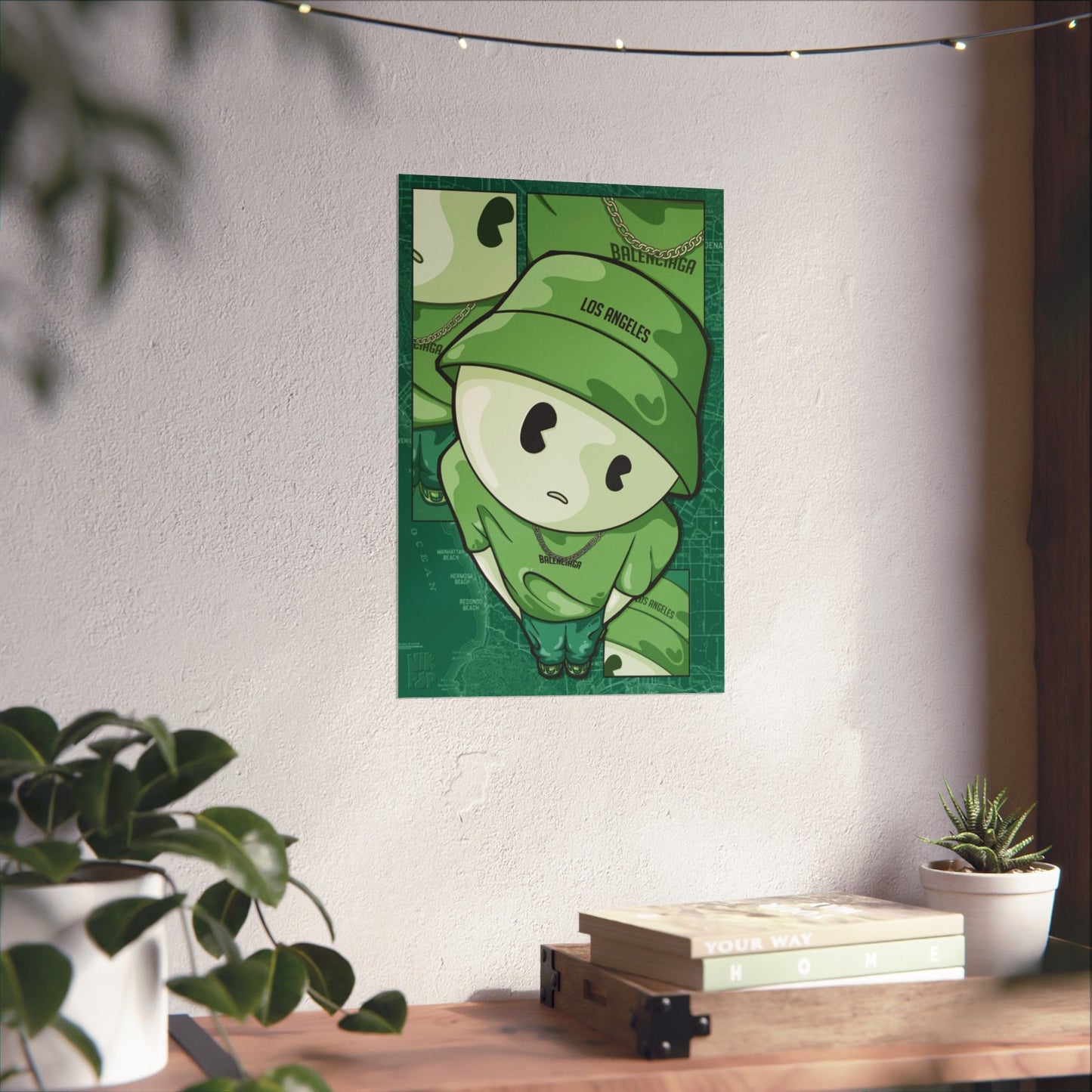 Smiski LA Cool Urban Matte Vertical Posters, Aesthetic Wall Art, Streetwear Decor, Trendy Room Decor, Los Angeles Vibes, Gift for Teens