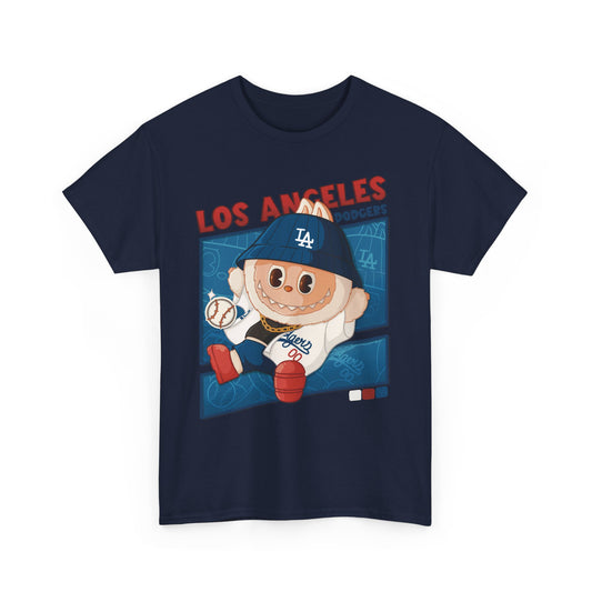 LA Dodgers Vintage Unisex Heavy Cotton Tee, Sports Fan Shirt, Retro Baseball Apparel, Gift for Sports Lovers, Everyday Wear