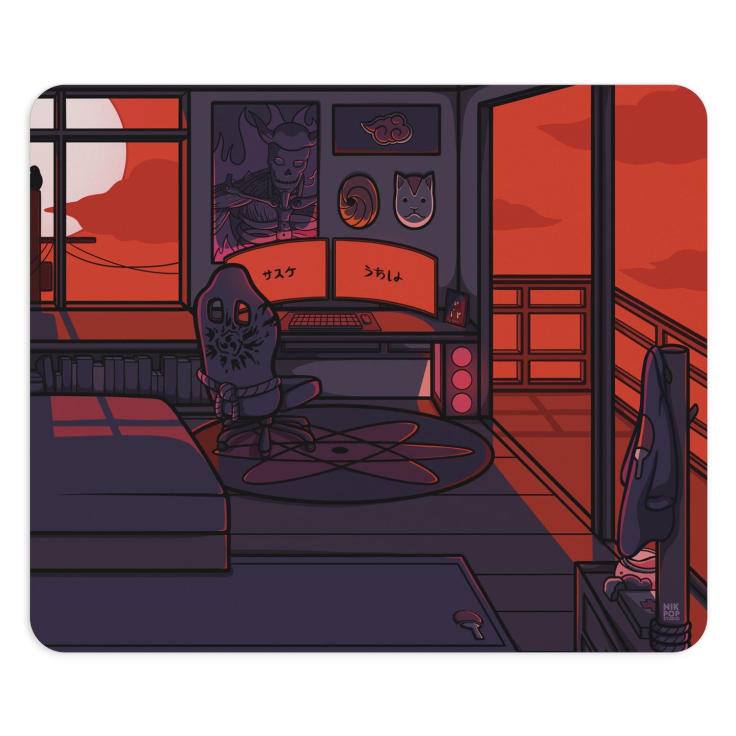 Nostalgic Anime Sasuke Mouse pad - Gaming, Home Office Decor, Workstation Accessory, Gifts for Students, Cozy Vibes, Anime Merch, Naruto merch - Fan Art