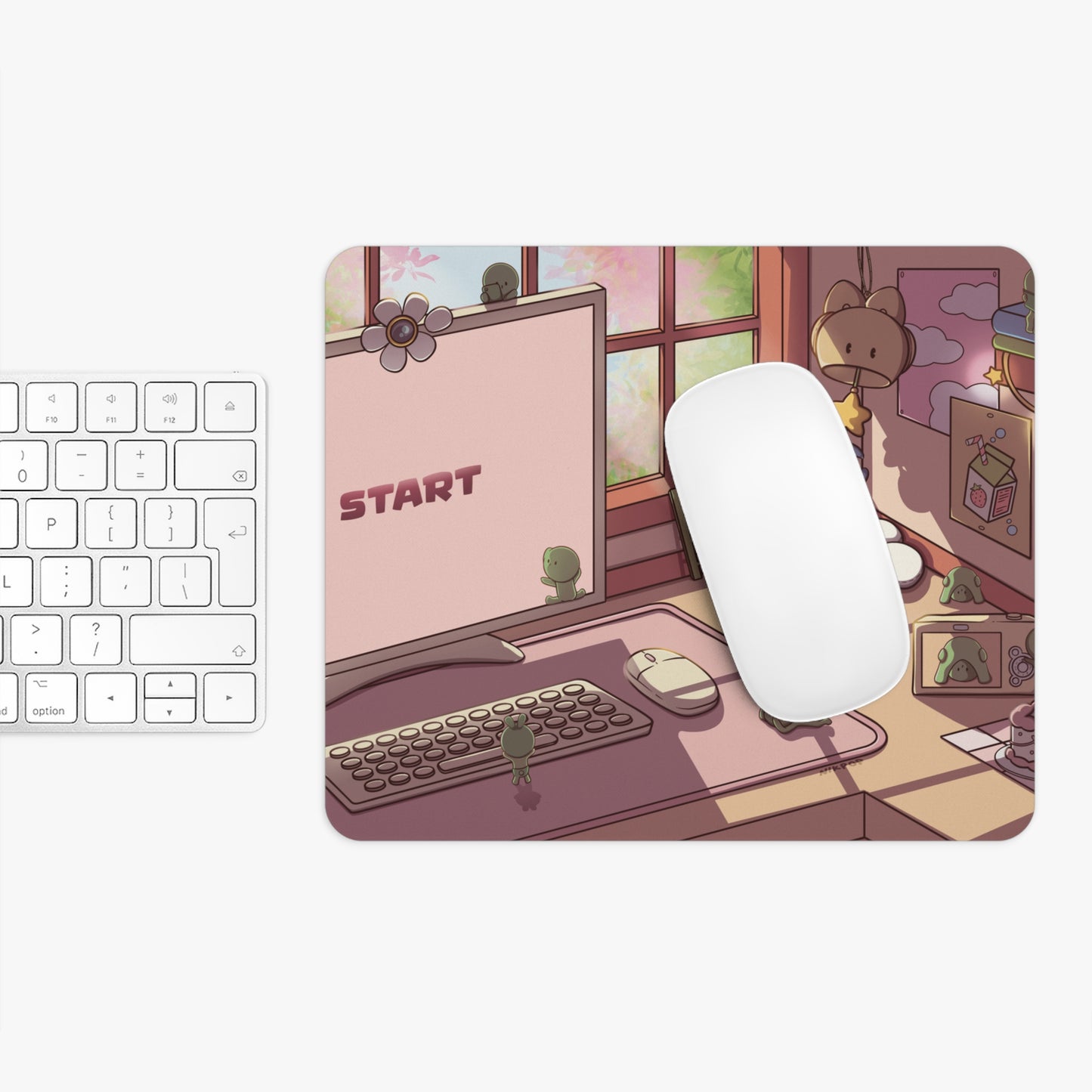 Cozy Smiski Desk Mat – Aesthetic Workspace Decor, Ideal for Gamers, Students & Home Offices, Perfect Gift for Birthdays- Fan art