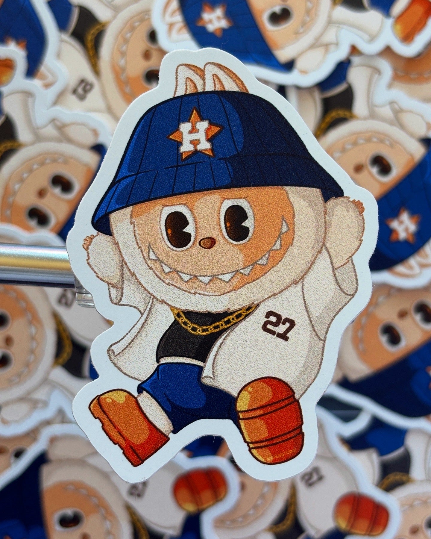 Houston Astros Labubu Sticker