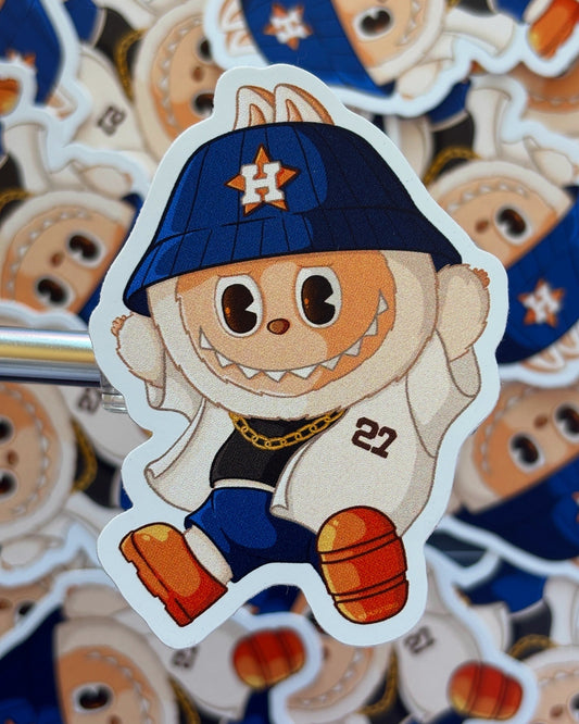 Houston Astros Labubu Sticker