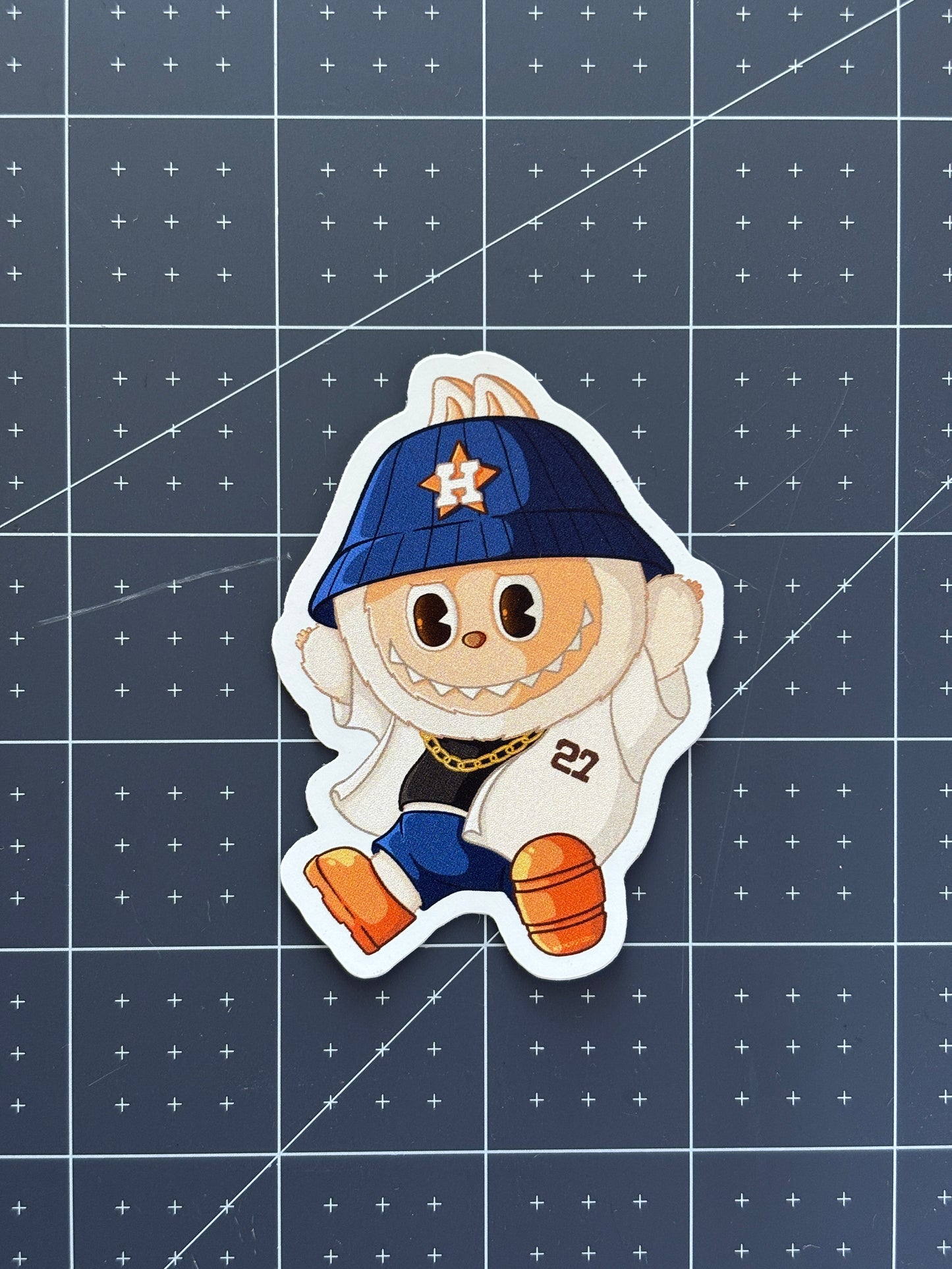 Houston Astros Labubu Sticker